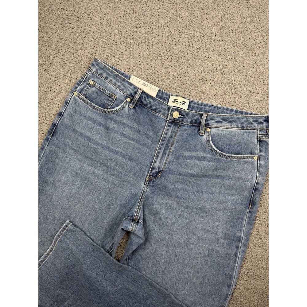 7 For all mankind Jeans Womens 16 Blue Medium Wash Loose straight Seven NEW